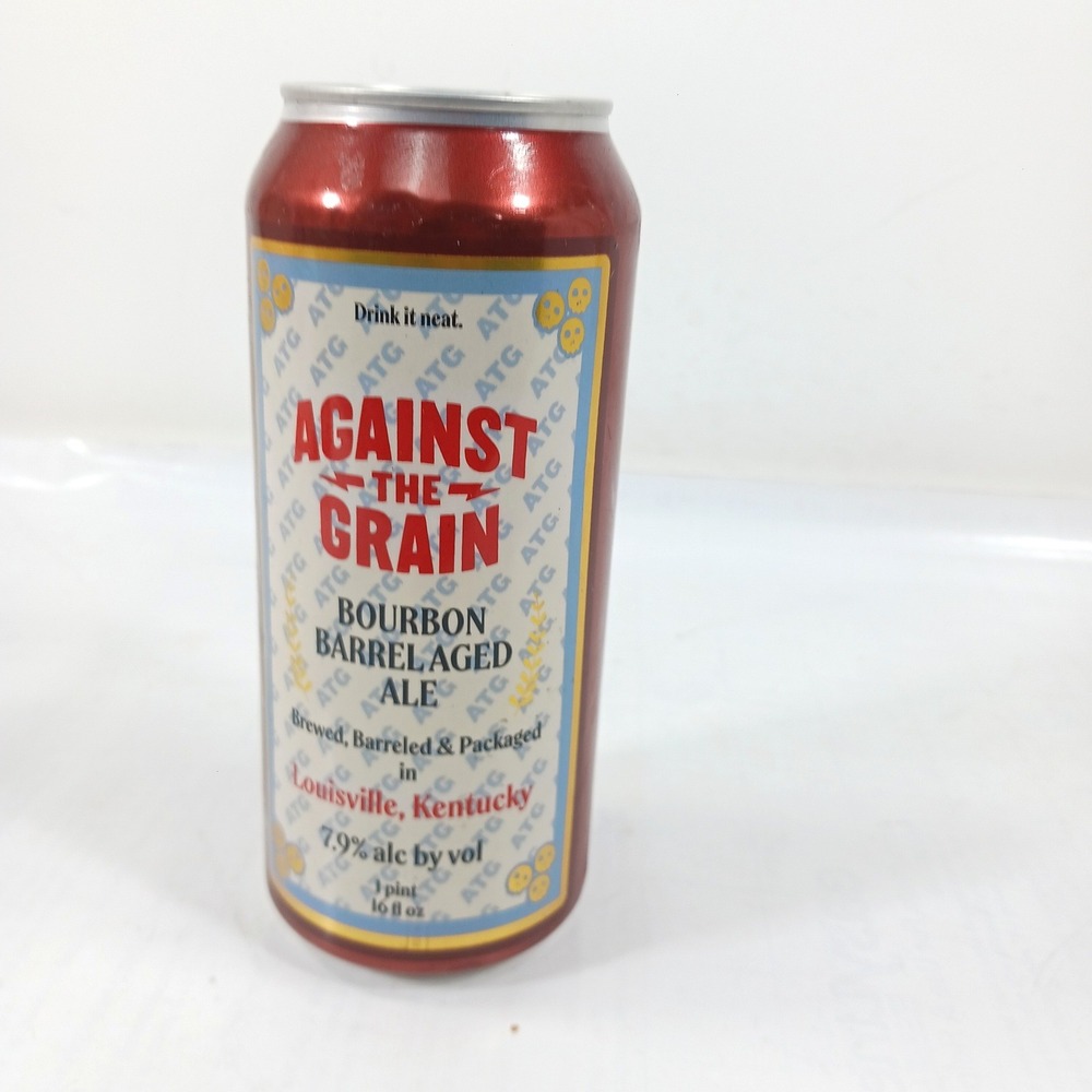 Against the Grain Bourbon Barrel Aged Ale Beer Tap Handle 16oz Can Louisville KY